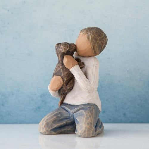 Kindness Boy Figurine – Darker Skin Tone Compassion Gift