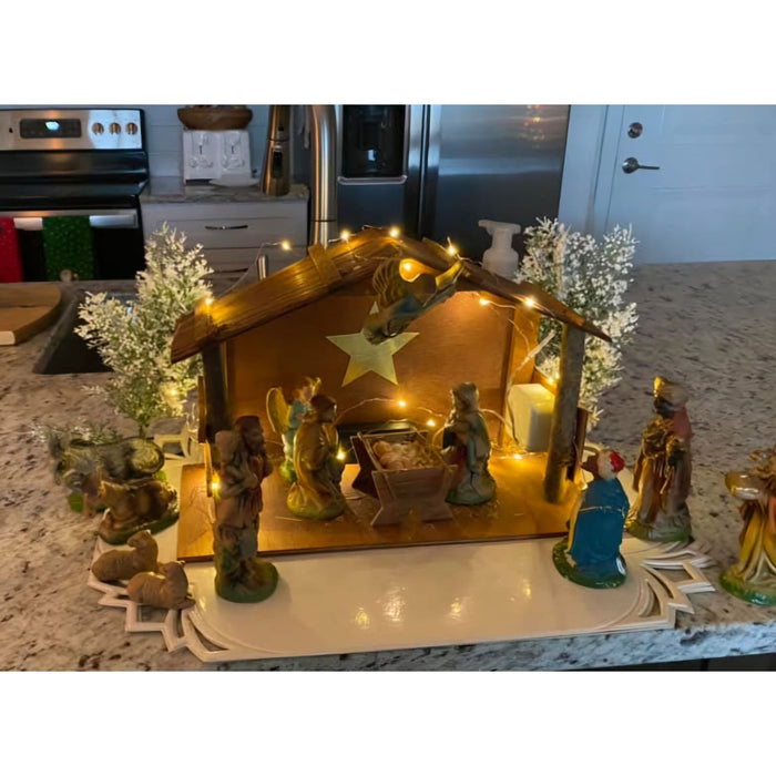 50 Soft Glow Rice Lights on Copper Strand – Nativity Display Accessory