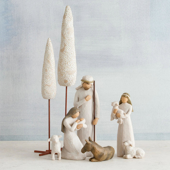 Cypress Nativity Set – Christmas Keepsake with Tree Display