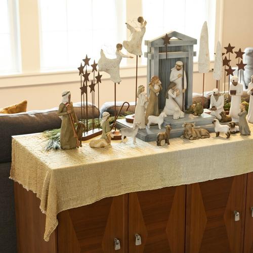 Nativity Tapestry Runner 24x62 – Christmas Display Base